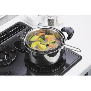 リバティーコーポレーション ステンレス製 パンチストレーナー 18cm 足付 FCE347W-LD-395-イメージ3