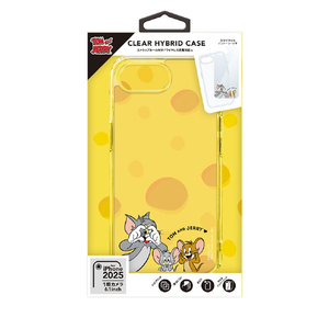 PGA iPhone 16e用クリアハイブリッドケース トムとジェリー/B PG-W25KPT02TAJ-イメージ1