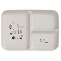 宮本産業 森の仲間たち 仕切皿 グレー FC417PV