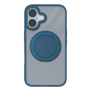 COCO　CASE iPhone 17用360°回転するリング付きマットケース ネイビー 1847-17-NAVY-イメージ2
