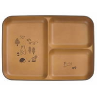 宮本産業 森の仲間たち 仕切皿 ブラウン FC418PV