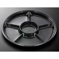 中央化学 オードブル容器 HS PD 丸38-6 BK 身 10枚 FCG806W-00303704