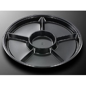 中央化学 オードブル容器 HS PD 丸38-6 BK 身 10枚 FCG806W-00303704-イメージ1