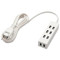エレコム シャッタータップ(4個口・2．0m) flecc barra ホワイト T-NFL01-2420WH