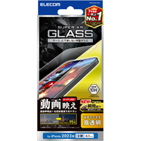 エレコム iPhone 15用ガラスフィルム 動画映え 高透明 PM-A23AFLGAR