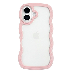 ユニケース iPhone 16用Wavy Case pink UNI-CSIP24M-5WCPN-イメージ1