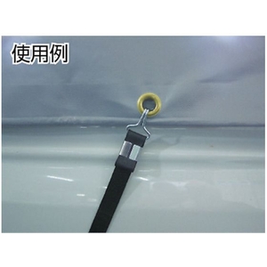 ユタカメイク ゴム チューブロープ 2本線カギフック 20mm×1.5m ブラック1.5202 FC624GB-3677656-イメージ3
