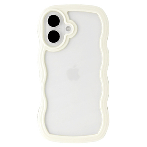 ユニケース iPhone 16用Wavy Case ivory UNI-CSIP24M-5WCIV-イメージ1