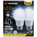 アイリスオーヤマ LED電球 E26口金 全光束485lm(4．4W一般電球タイプ) 昼光色相当 2個入り LDA4D-G-4T62P