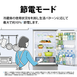 シャープ 374L 3ドア冷蔵庫 どっちもドア冷凍冷蔵庫 カームマットシルバー SJ-X372P-S-イメージ6