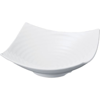 若泉漆器 ニューホワイト ロクロ目四方上り盛鉢 35cm FC909KY-0261480