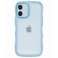 COCO　CASE iPhone 17用クリアなくねくねケース ブルー 1818-17-BLUE