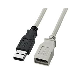 サンワサプライ USB延長ケーブル(3m・ライトグレー) KU-EN3K-イメージ1
