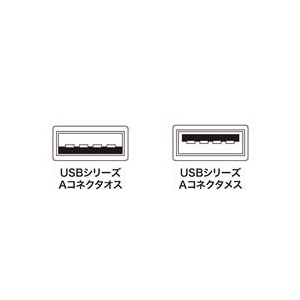サンワサプライ USB延長ケーブル(3m・ライトグレー) KU-EN3K-イメージ2