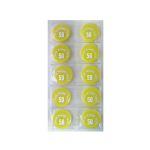 ミツヤ カラーマグネット 丸型 #50 黄 10個 FC13068-MR-50-YL-イメージ1