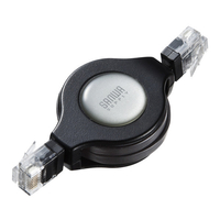 サンワサプライ 自動巻取りLANケーブル(カテゴリ5e) ブラック KB-MK15BKN