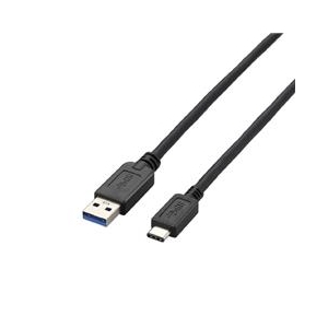 エレコム USB3．1ケーブル(A-TypeC) 1．0m ブラック USB3-AC10BK-イメージ1