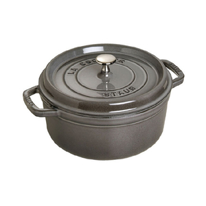 Staub ピコ・ココット ラウンド 18cm Staub グレー 40509-484-0ﾗｳﾝﾄﾞ18CMｸﾞﾚ--イメージ1