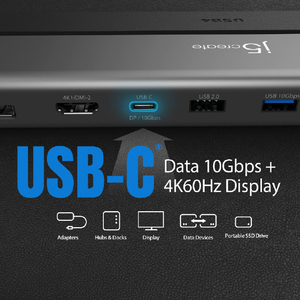 j5 create 12in1ドッキングステーション スペースグレイ JCD554-イメージ10
