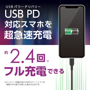 多摩電子工業 PD20W 準固体電池モバイルバッテリー 10000 ホワイト TLP157UCW-イメージ3