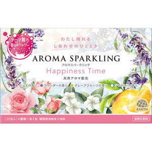 アース製薬 アロマ スパークリング Happiness Time 4種 30ｇ×12包 FCK664C-イメージ1