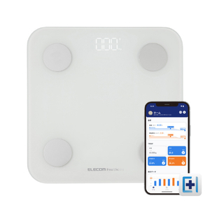 エレコム Bluetooth(R)+Wi-Fi通信機能搭載 体組成計 ホワイト HCS-BTWFS01WH-イメージ2