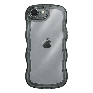 ＣＯＣＯ ＣＡＳＥ iPhone１７Ｅ／１６Ｅ用クリアなくねくねケース ＣＯＣＯ ＣＡＳＥ ブラック 1818-17E16E-BLACK-イメージ1