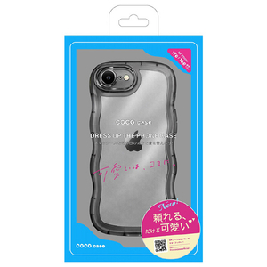 ＣＯＣＯ ＣＡＳＥ iPhone１７Ｅ／１６Ｅ用クリアなくねくねケース ＣＯＣＯ ＣＡＳＥ ブラック 1818-17E16E-BLACK-イメージ4