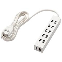 エレコム シャッタータップ(6個口・2．0m) flecc barra ホワイト T-NFL01-2620WH