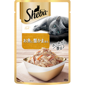 マースジャパンリミテッド シーバ リッチ お魚に蟹かま添え(35g) SRIｵｻｶﾅﾆｶﾆｶﾏ35G-イメージ1