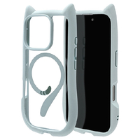 ラスタバナナ iPhone 16 Pro用MIMI 猫耳ハイブリッドケース TPU×PCMAGSAFE対応 スモーキーブルー 8334IP461PHPMSBL