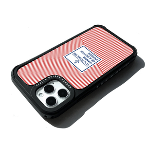 Dparks iPhone 12/12 Pro用BLACK COVER STRIPE レッド DS19819I12P-イメージ2