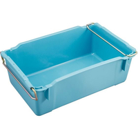三甲 サンコー 大型トロ函-4 ブルー クロームハンドル付 PE製 FC289LK-3758100