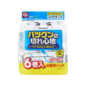 レック 激落ちくん スゴ技マイクロミシン目 粘着クリーナー 70周 スペア 6巻入 FCK243C-S01586-イメージ1