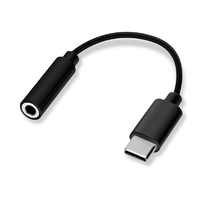 PGA 3．5mmイヤフォン変換アダプタ for USB Type-C Premium Style ブラック PG-35CCN01BK