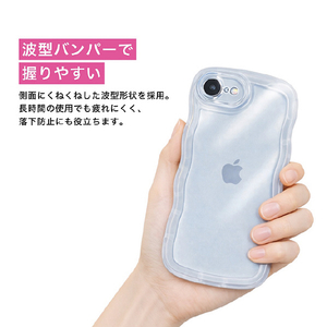 ＣＯＣＯ ＣＡＳＥ iPhone１７Ｅ／１６Ｅ用クリアなくねくねケース ＣＯＣＯ ＣＡＳＥ クリア 1818-17E16E-CLEAR-イメージ2