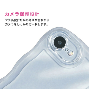 ＣＯＣＯ ＣＡＳＥ iPhone１７Ｅ／１６Ｅ用クリアなくねくねケース ＣＯＣＯ ＣＡＳＥ クリア 1818-17E16E-CLEAR-イメージ4