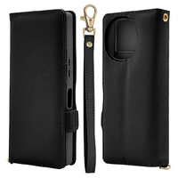 ラスタバナナ AQUOS R10用薄型手帳サイドマグネットケース ブラック 8803AR10BHSBK