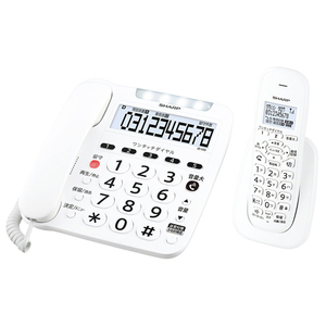 シャープ デジタルコードレス電話機(子機1台タイプ) ホワイト JD-V39CL シャープ デジタルコードレス電話機(子機1台タイプ) ホワイト JD-V39CL