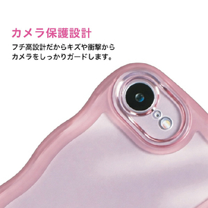 ＣＯＣＯ ＣＡＳＥ iPhone１７Ｅ／１６Ｅ用クリアなくねくねケース ＣＯＣＯ ＣＡＳＥ ピンク 1818-17E16E-PINK-イメージ4