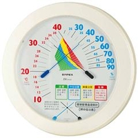 エンペックス 環境管理 温湿度計 「熱中症注意」 パールホワイト塗装仕上げ TM2482