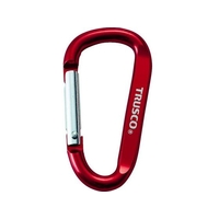 トラスコ中山 カラビナ 線径6mm×60mm D型 レッド レッド33601.548 FC521FB-3842363