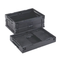 トラスコ中山 導電性折り畳みコンテナ 30L 黒 FC749GX-8191375