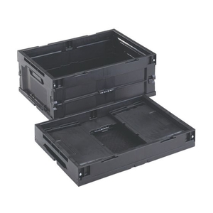 トラスコ中山 導電性折り畳みコンテナ 30L 黒 FC749GX-8191375-イメージ1