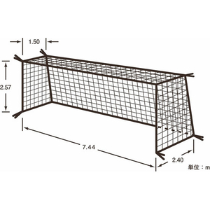 ゼット 一般サッカーゴールネット亀甲T FCG630Y-ZKN201-イメージ1