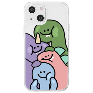 168cm iPhone 14/13用ソフトクリアケース ゆかいな仲間たち 16823821I14-イメージ1
