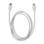 イツワ商事 PD60W対応 TYPE-C-TYPE-C シリコン+ナイロン充電通信ケーブル(1．0m) ホワイト MTCS2310WH-イメージ1