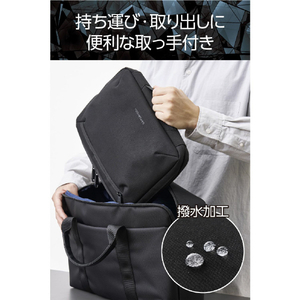 エレコム バッグインバッグL ブラック ZSB-BB01PLBK-イメージ7