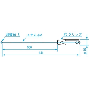 新潟精機 ボールギャップゲージ ステム径1.6mm 規格φ3.5 φ3.51.6φ3.5 FC676JN-1143699-イメージ3