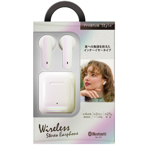 PGA 完全ワイヤレス ステレオイヤホン インナーイヤータイプ ホワイト PG-BTE18TW1WH-イメージ2